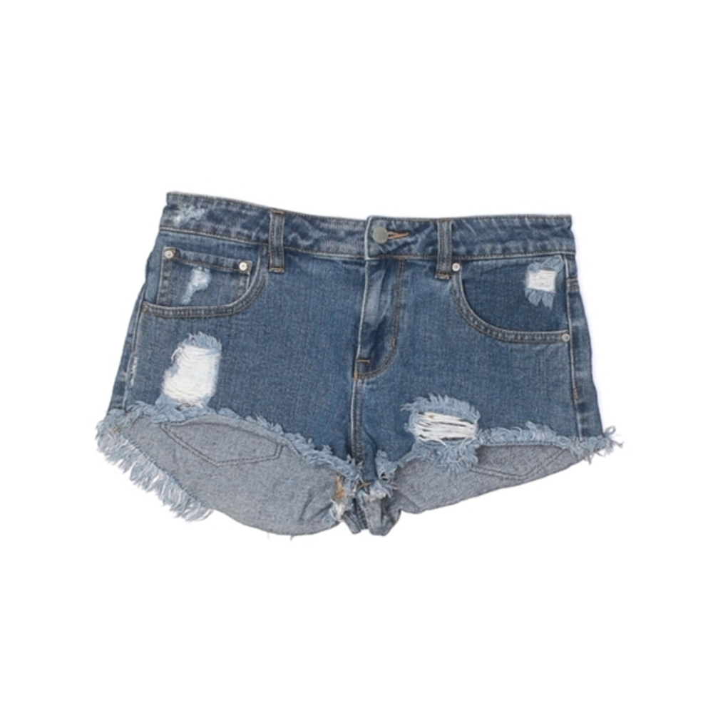 Womens Cutoff Denim Shorts Size 28 Aztec‎ Western Cowgirl Distressed